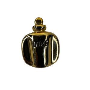 Dior Dune Perfume Bottle Gold Tone Vintage Brooch W/ Certificate of Authenticity